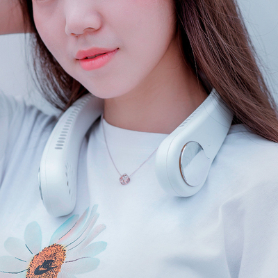 HEBRONFAN Leafless Hands Free Neck Fan Wearable Neck Air Cooler